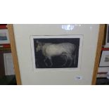 A pair of artist proof prints Greek Bull I and II by Colette Barker