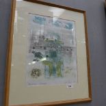 A John Stops monoprint titled 'Pembrokeshire' signed and dated