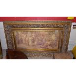 A plaque depicting Roman scene within gilt frame