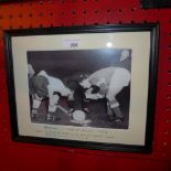 A framed photo of Arsenal V Spartak Moscow 1954