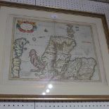 An old map of northern most Scotland glazed and framed