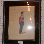 An engraving of a Pimlico volunteer soldier, hand tinted, printed by Akermann, dated 12 July 1798