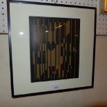 A glazed and framed Victor Vasarely seriagraph from 1955