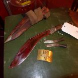 An old Kuri knife and sheath