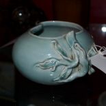 A Chinese Celadon glazed water pot in the form of a peach