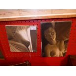 A pair of unframed contemporary oil on canvas of female nudes both signed and dated '04