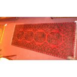 A fine North West Persian Sarouk carpet, 336 x 245cm, central pendant floral ivory medallion on a