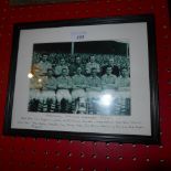 A framed photo of the Arsenal FA Cup Win