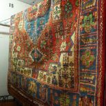 An extremely fine North West Persian Nahawand rug, 195cm x 135cm, central pendant medallion on a