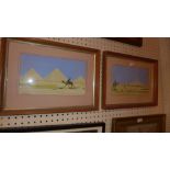 A pair of gouache Egyptian scenes by M. Derwent