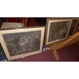 A collection of three George Moorland prints, including a pair, and another, 'Juvenile Navigators'