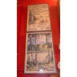 A pair of glazed and framed Paul Bovee watercolours Continental landscape scenes signed in pencil