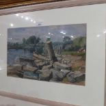A James McIntosh Patrick OBE RSA watercolour  'Kingoodie Quarry on the outskirts of Dundee',