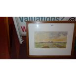 A watercolour 'Evening at Rye' signed Bes Tucker and dated 2012 together with another watercolour of