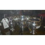 A collection of silver plated items incl