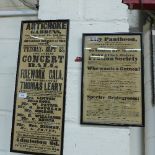 Two vintage theatre posters framed and g