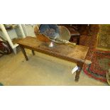 A late Victorian oak window seat the pla