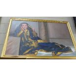 S.A. Halim, oil on canvas portrait of reclining Lady, signed lower left
