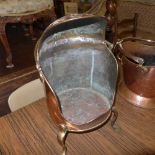 A late Georgian copper and brass plate w