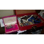 A collection of costume jewellery mainly