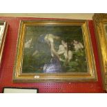 A Pre-Raphaelite style oil on canvas sem