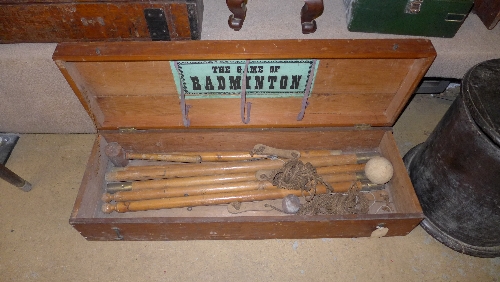 A bygone Badminton set in original box