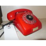 A by gone red telephone
