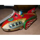 A Japanese tinplate friction toy car