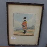 A C19th colour engraving 'General Floyd' framed and glazed