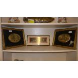 A pair of Baxter prints and an Italian gouache classical frieze signed