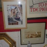 An original coloured dry point etching by Arthur Keith and a watercolour 'Provence' by Terance Cox