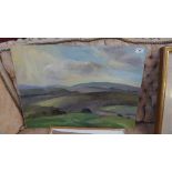 A Violet Fuller signed landscape on board