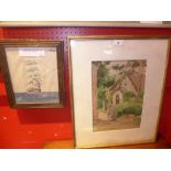 A watercolour by John Merrett signed and