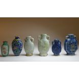 A collection of six Chinese provincial miniature vases. (some damage)