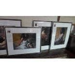 A set of four limited edition giclee prints by Fletcher Sibthorp of female nudes limited to 195