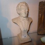 A French Parian ware bust of a gentleman