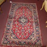 Two identical fine Central Persian Kashan rugs 158 cm x 180 cm & 145 cm x 100 cm Central Pendant