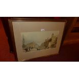 A set of four glazed and framed prints various London scenes