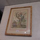 A glazed and framed James Gillray print 'The Tree of Liberty - with the Devil Tempting John Bull'