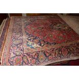An extremely fine central Persian Kashan rug 208 cm x 140 cm double medallion surrounded by