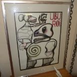 An oil of African study entitled Ubu Roi signed bottom right