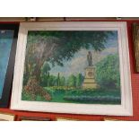 Two large oils on canvas depicting woodland scenes