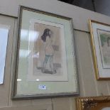 A pair of inkwash studies nude females signed Shepherd