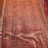An extremely fine old North East Persian Hatchlie rug, 190cm x 122cm, repeating Lozenjeh and Comibe