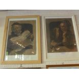 A pair of C19th W.O. mixed method engravings published in 1837 by Akerman London titled 'Looking