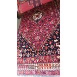 An extremely fine south West Persian Qashgai carpet 280 cm x 170 cm central pole medallion on a