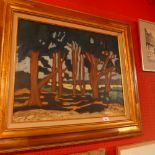 An oil on canvas titled Le Bois de Pins by Carfantan 1992