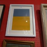 A glazed and framed Howard Hodgkin hand painted dust jacket with provenance verso