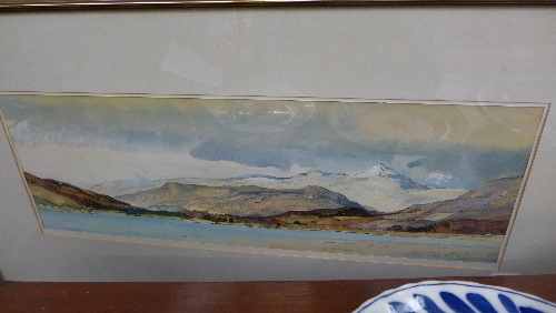 A watercolour pencil of the Scottish Highlands signed by Tom Hovell Shanks