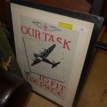 A "Our Task" original artwork for a Jigsaw depicting an aeroplane